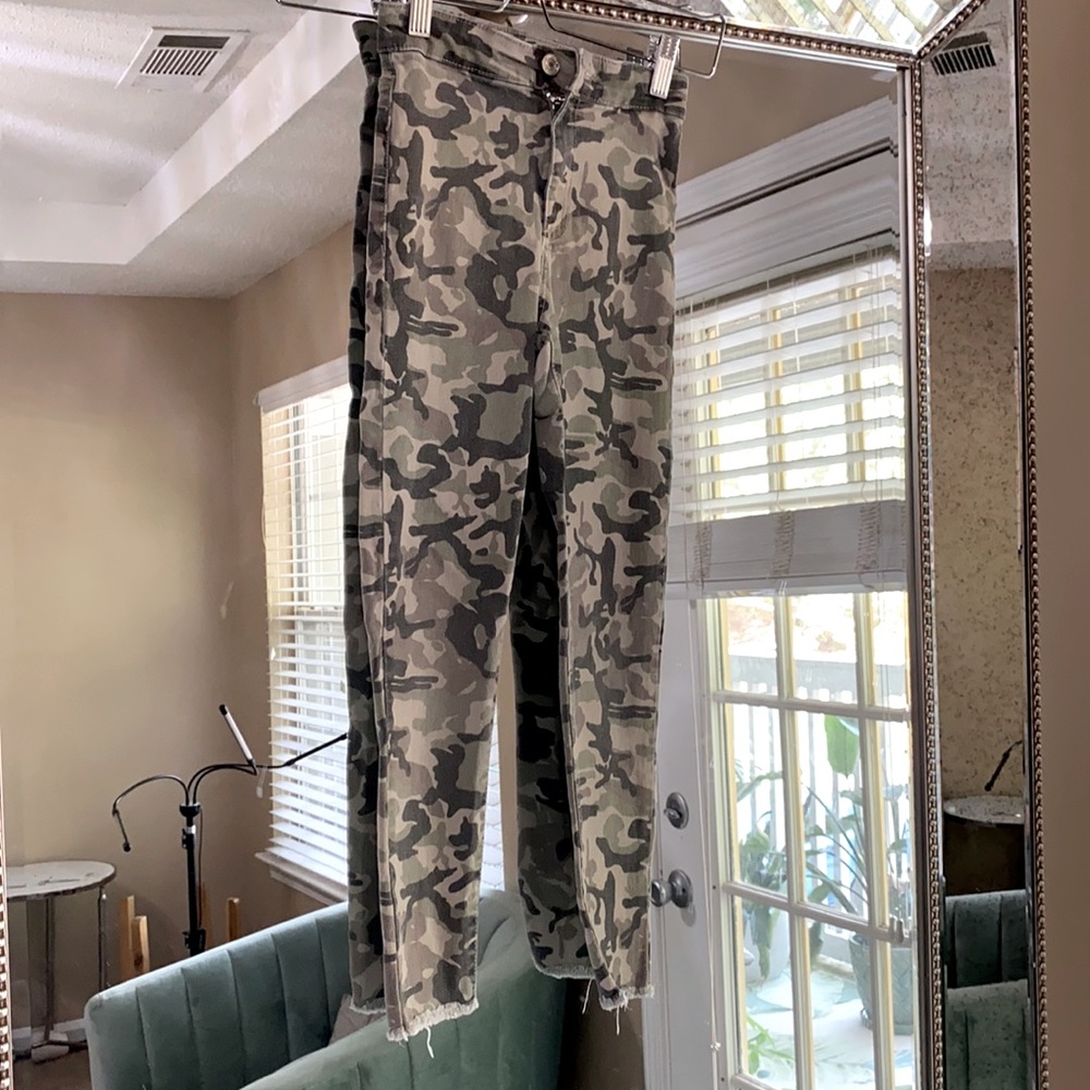 Zara Kids Girl Camouflage High-rise Skinny Jeans